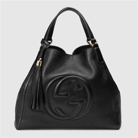 gucci donos|Gucci black leather handbags.